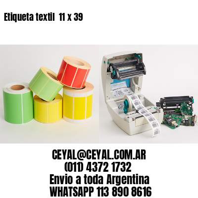 Etiqueta textil  11 x 39