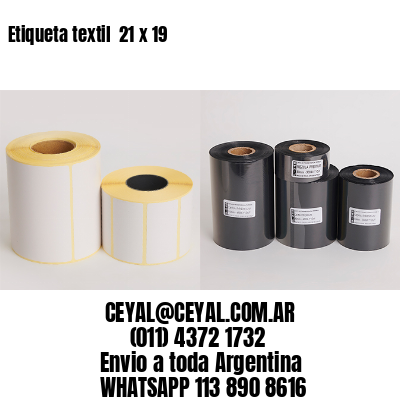 Etiqueta textil  21 x 19