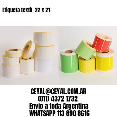 Etiqueta textil  22 x 21