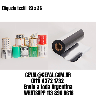 Etiqueta textil  23 x 36