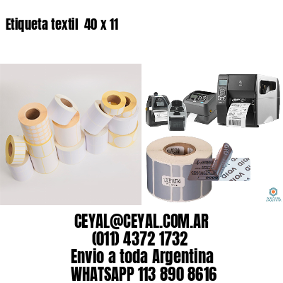 Etiqueta textil  40 x 11