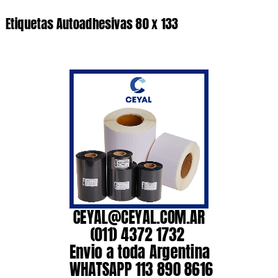 Etiquetas Autoadhesivas 80 x 133