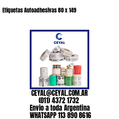 Etiquetas Autoadhesivas 80 x 149