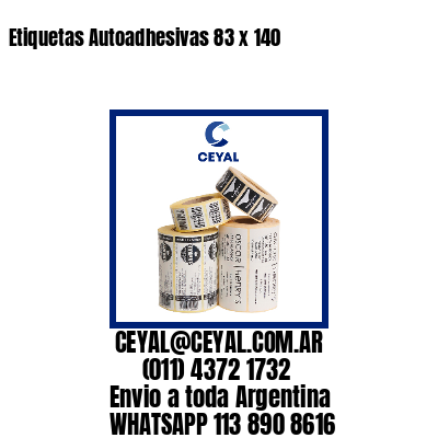 Etiquetas Autoadhesivas 83 x 140