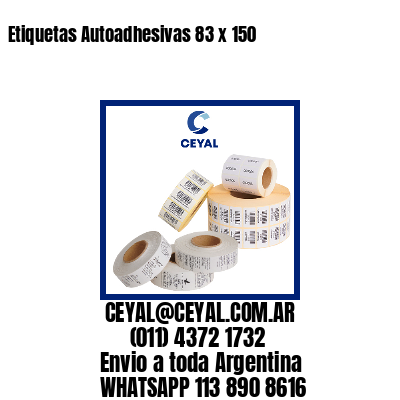 Etiquetas Autoadhesivas 83 x 150