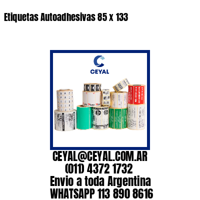 Etiquetas Autoadhesivas 85 x 133