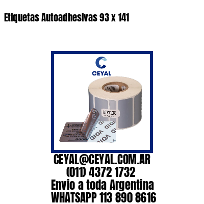 Etiquetas Autoadhesivas 93 x 141