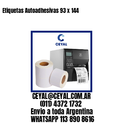 Etiquetas Autoadhesivas 93 x 144