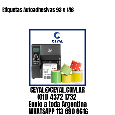 Etiquetas Autoadhesivas 93 x 146