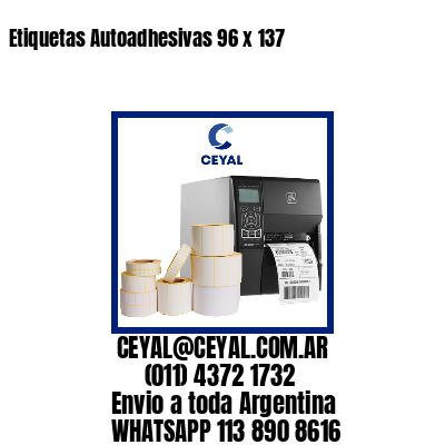 Etiquetas Autoadhesivas 96 x 137