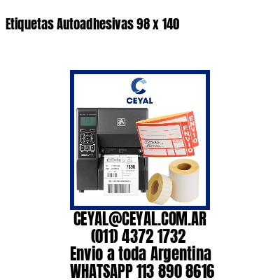 Etiquetas Autoadhesivas 98 x 140