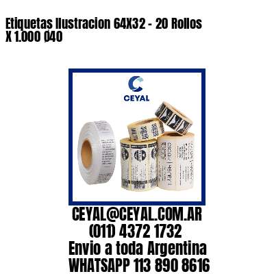 Etiquetas Ilustracion 64X32 – 20 Rollos X 1.000 Ø40