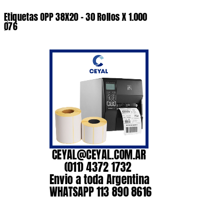 Etiquetas OPP 38X20 – 30 Rollos X 1.000 Ø76