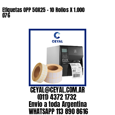 Etiquetas OPP 50X25 – 10 Rollos X 1.000 Ø76