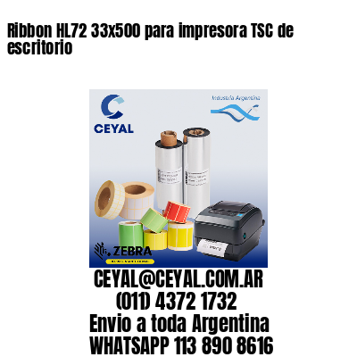 Ribbon HL72 33×500 para impresora TSC de escritorio