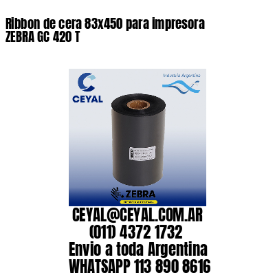 Ribbon de cera 83×450 para impresora ZEBRA GC 420 T