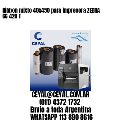 Ribbon mixto 40×450 para impresora ZEBRA GC 420 T