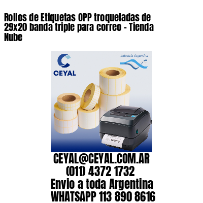 Rollos de Etiquetas OPP troqueladas de 29x20 banda triple para correo - Tienda Nube