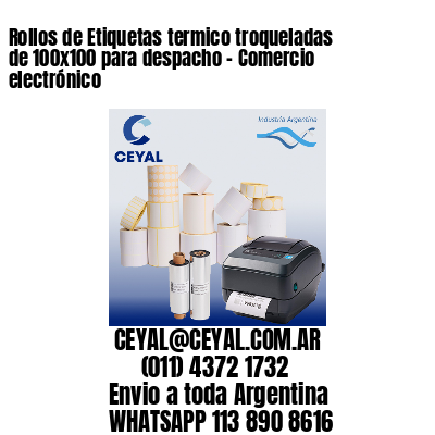 Rollos de Etiquetas termico troqueladas de 100×100 para despacho – Comercio electrónico