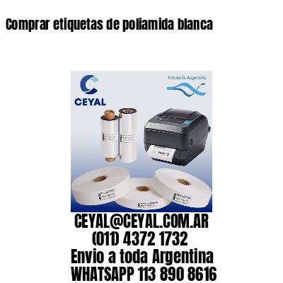 Comprar etiquetas de poliamida blanca