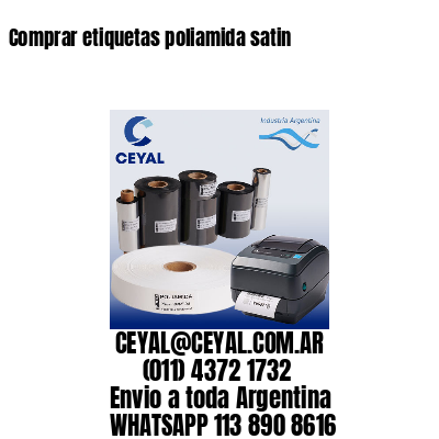 Comprar etiquetas poliamida satin