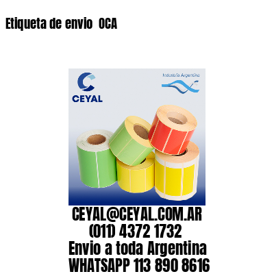 Etiqueta de envio  OCA