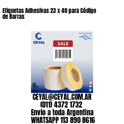 Etiquetas Adhesivas 23 x 40 para Código de Barras