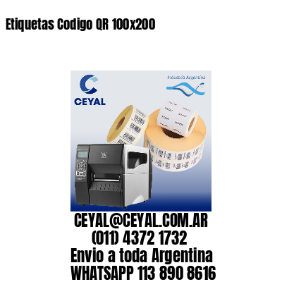 Etiquetas Codigo QR 100×200