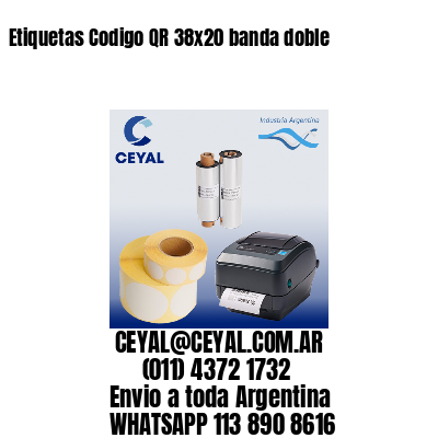 Etiquetas Codigo QR 38×20 banda doble