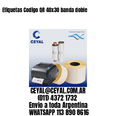 Etiquetas Codigo QR 40×30 banda doble