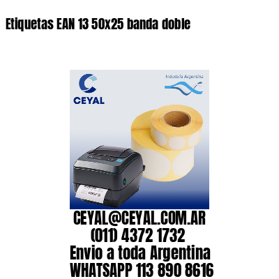 Etiquetas EAN 13 50×25 banda doble