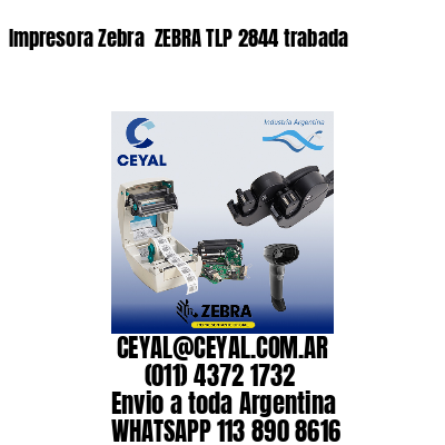 Impresora Zebra  ZEBRA TLP 2844 trabada