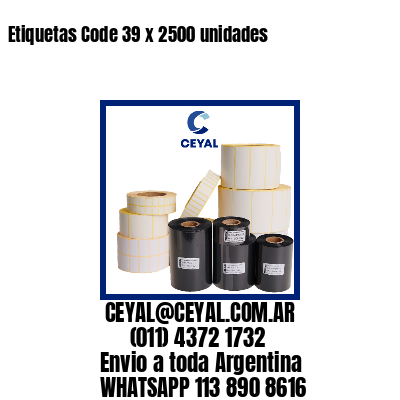 Etiquetas Code 39 x 2500 unidades