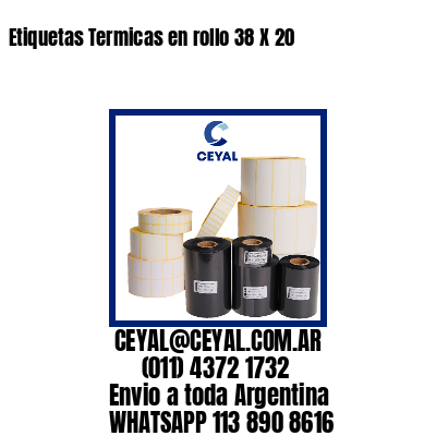 Etiquetas Termicas en rollo 38 X 20