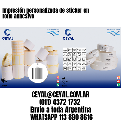 Impresión personalizada de sticker en rollo adhesivo