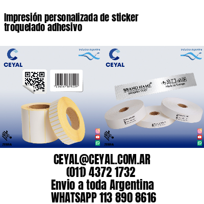 Impresión personalizada de sticker troquelado adhesivo