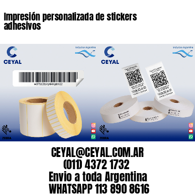 Impresión personalizada de stickers adhesivos