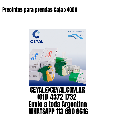 Precintos para prendas Caja x4000