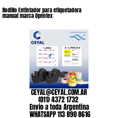 Rodillo Entintador para etiquetadora manual marca Opentex