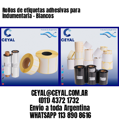 Rollos de etiquetas adhesivas para indumentaria – Blancos