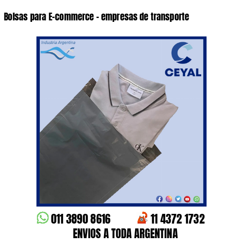 Bolsas para E-commerce – empresas de transporte