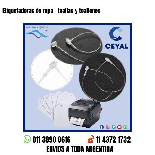 Etiquetadoras de ropa – toallas y toallones