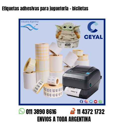 Etiquetas adhesivas para juguetería – biciletas