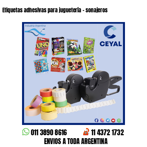 Etiquetas adhesivas para juguetería – sonajeros