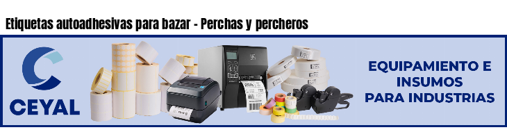 Etiquetas autoadhesivas para bazar - Perchas y percheros