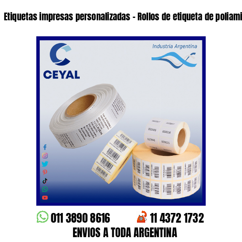 Etiquetas impresas personalizadas – Rollos de etiqueta de poliamida