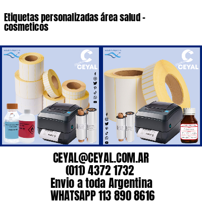 Etiquetas personalizadas área salud – cosmeticos