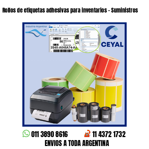 Rollos de etiquetas adhesivas para inventarios – Suministros