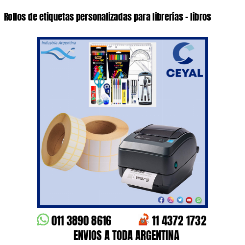 Rollos de etiquetas personalizadas para librerías – libros
