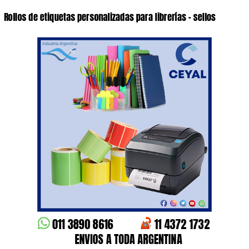 Rollos de etiquetas personalizadas para librerías – sellos